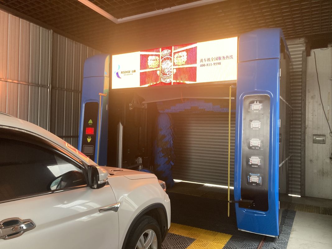 Automatic Sapphire Color Rollover Car Wash Machine CF380 With Smart Ad Screen