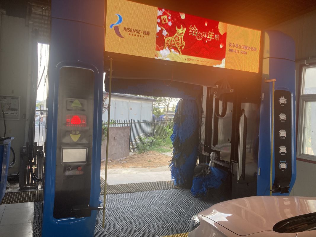 Automatic Sapphire Color Rollover Car Wash Machine CF380 With Smart Ad Screen