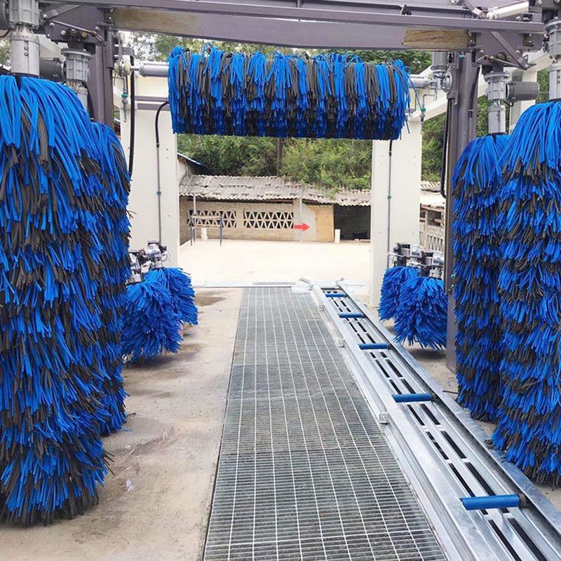 Fully Automatic ExpressTunnel Car Wash Machine with 9 Brushes Conveyor Belt for North/South America Market