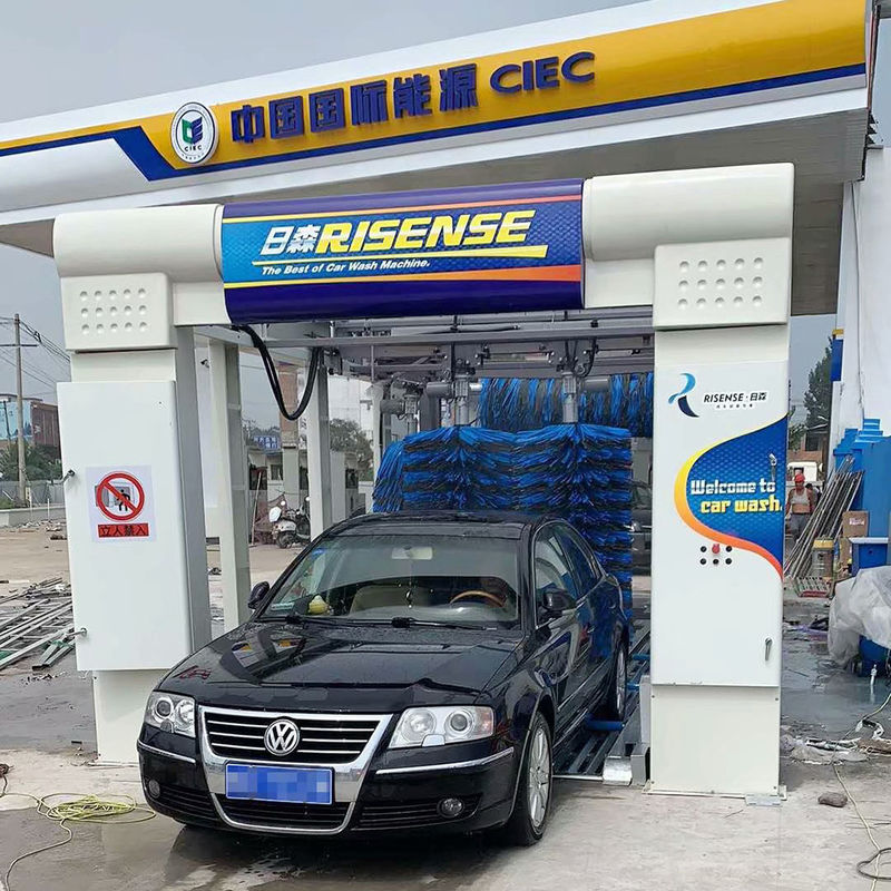 -Chic Design Style King of 9-Brush Automatic Express Tunnel Car Wash Machine in Europe