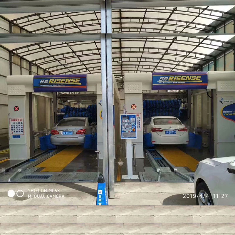 -Chic Design Style King of 9-Brush Automatic Express Tunnel Car Wash Machine in Europe