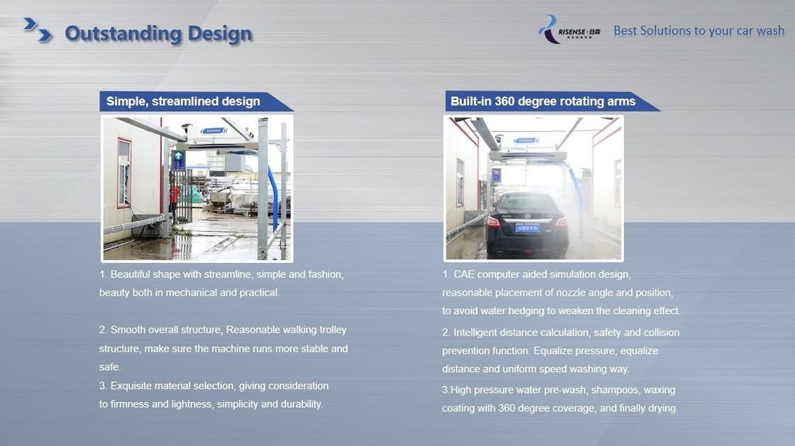 Install Space L*W*H 7600*3500*3300 Single Arm Touchless Robo Car Washing System HP-230 Risense